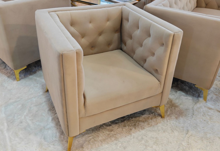 Beige Diamond 1 Seater